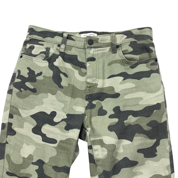 Nili Lotan 8 Camouflage Pants Denim Skinny Zipper Joggers Cotton Spandex - Picture 5 of 6
